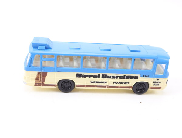 Joy Toy H0 No 5 Modellauto Mercedes-Benz MB O302 Reisebus "Sippel Busreisen"