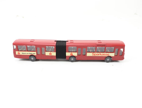 Wiking H0 705 Modellauto Bus Mercedes-Benz MB O 305 G Gelenkbus "Sparkasse" rot
