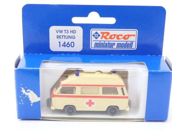 Roco H0 1460 Modellauto PKW VW T3 HD Rettungswagen Rotes Kreuz 1:87 OVP