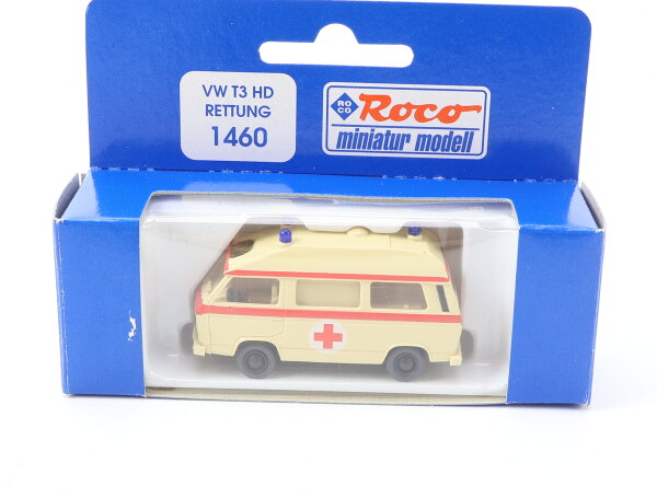 Roco H0 1460 Modellauto PKW VW T3 HD Rettungswagen Rotes Kreuz 1:87 OVP