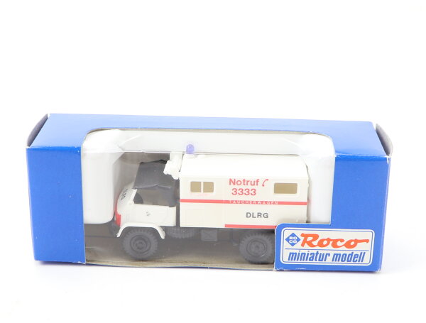 Roco H0 1419 Modellauto LKW Unimog S DLRG "Notruf 3333" Kofferaufbau 1:87 OVP