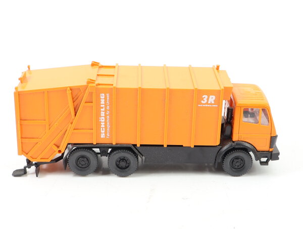 Wiking H0 639/1 Modellauto Pressmüllwagen MB SK 2524 Schörling 1:87