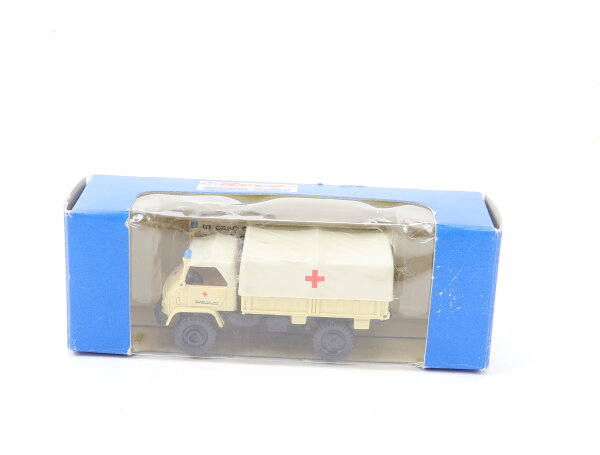 Roco H0 1338 LKW Unimog S Pritsche/Plane DRK 1:87 OVP