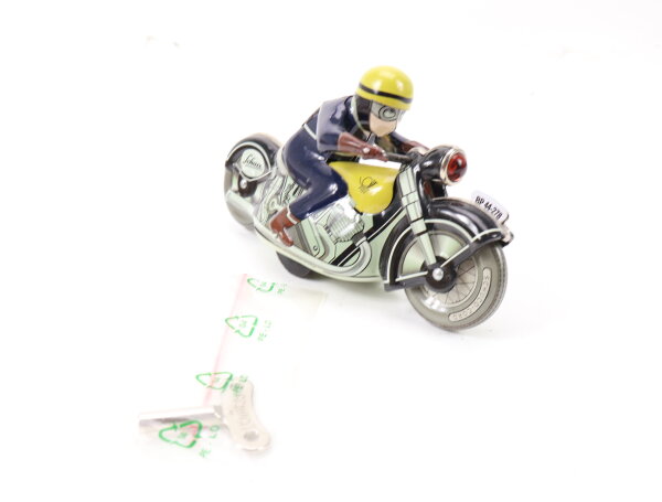 Schuco Blechspielzeug 1006 Motoracer "Deutsche Post" Moto-Drill