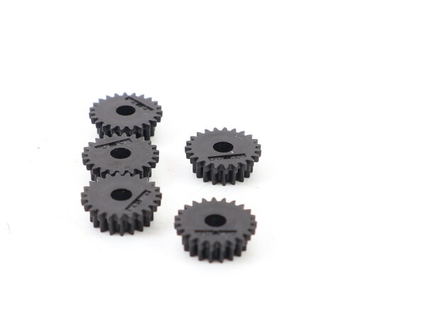 E1641 Fleischmann H0 Ersatzteil 5x Zahnrad Z=18/23 ca. D=7,9/9,9 mm schwarz
