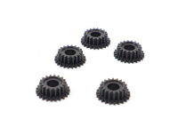 E1641 Fleischmann H0 Ersatzteil 5x Zahnrad Z=18/23 ca. D=7,9/9,9 mm schwarz