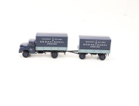 Brekina H0 Modellauto LKW Man 520 mit Anhänger Sattelzug "Kühne & Nagel"