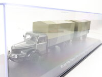 Schuco Modellauto Krupp Titan Planen-LKW mit Anhänger "Deutsche Bundespost" 1:43