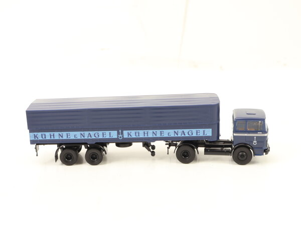 Brekina H0 Modellauto LKW Mercedes-Benz MB Sattelzug Kühne & Nagel