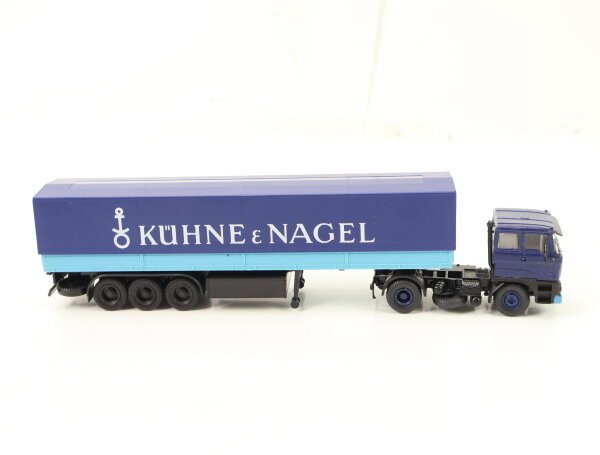 Spur H0 Modellauto LKW Volvo Koffer Sattelzug "Kühne & Nagel"