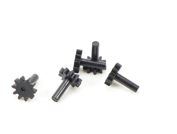 E1641 Fleischmann H0 N Ersatzteil 5x Zahnrad mit Pin Z=10 ca. D=4,5 mm schwarz