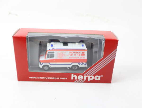 Herpa H0 043946 Modellfahrzeug PKW MB T2 RTW "Notruf 19 2 18 Kiesling" 1:87 OVP