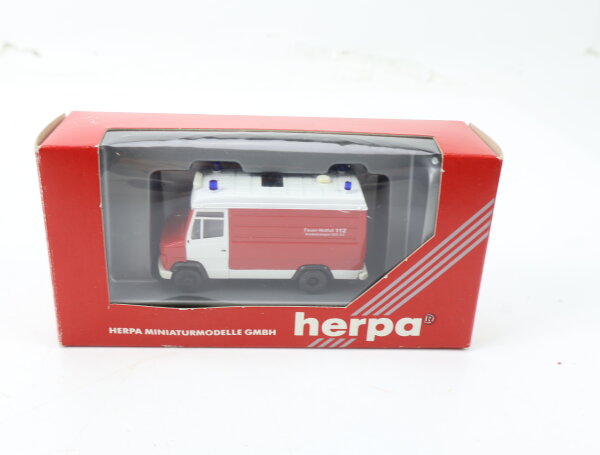 Herpa H0 042376 Modellauto Einsatzfahrzeug MB 609D KTW "Feuer-Notruf 112" OVP