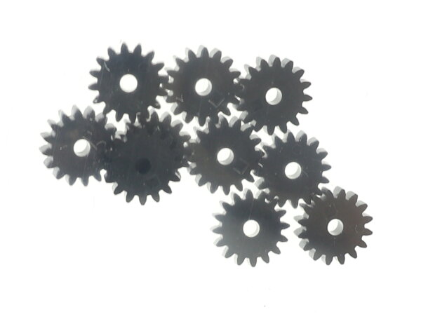 E1641 Fleischmann H0 N Ersatzteil 10x Zahnrad Z=16 ca D=7,05 mm schwarz