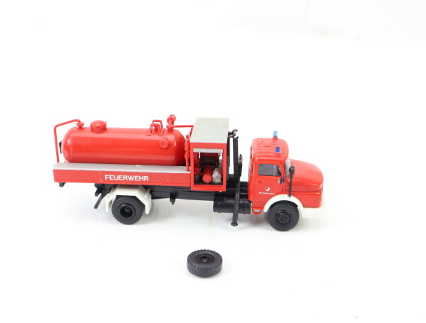 Preiser H0 Modellfahrzeug LKW MB  LA 1924 Abrollkipper mit Tank-Abrollcontainer