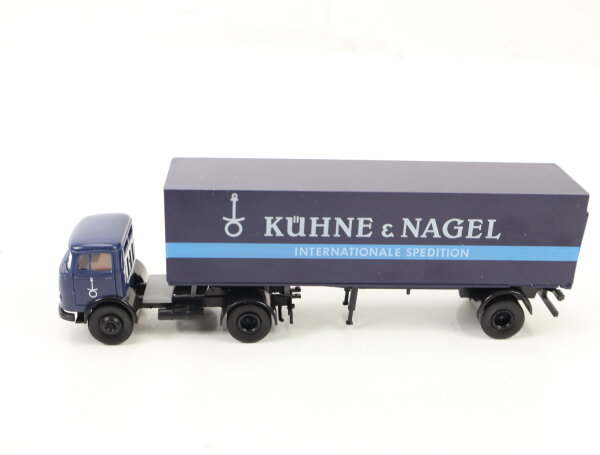 Brekina H0 4720 Modellauto LKW Mercedes MB LP Sattelzug " Kühne & Nagel " 1:87