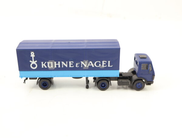 Kibri H0 10240 Modellfahrzeug LKW MB Planensattelzug "Kühne &Nagel"