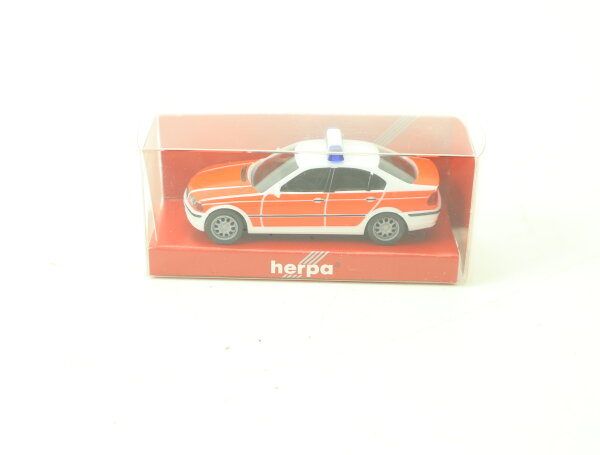 Herpa H0 044318 Modellauto BMW 3-er Limousine Feuerwehr Weiss/neon 1:87 OVP