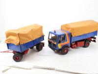 Modellauto RC LKW Wedico Mercedes NG Anhängezug mit Planenaufbau 1:16 /Ungeprüft
