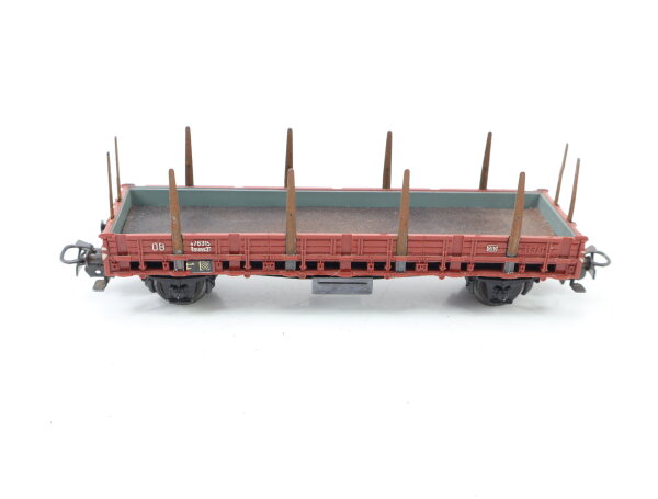 Märklin H0 4607 313/1 Güterwagen Rungenwagen mit Halterungen 476315 Rmms DB