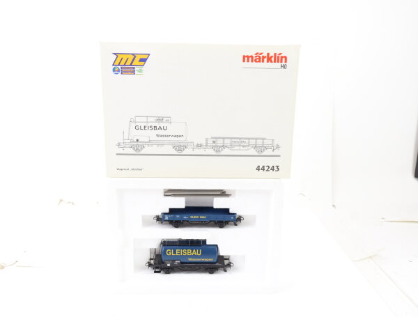 Märklin H0 44243 Güterwagen-Set 2-tlg. "Gleisbau" Kesselwagen Niederbordwaggon