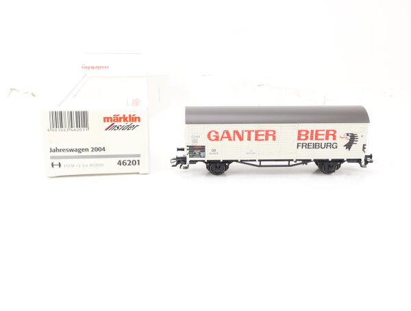 Märklin H0 46201 ged. Güterwagen Insider Jahreswagen 2004 "Ganter Bier" DB / NEM