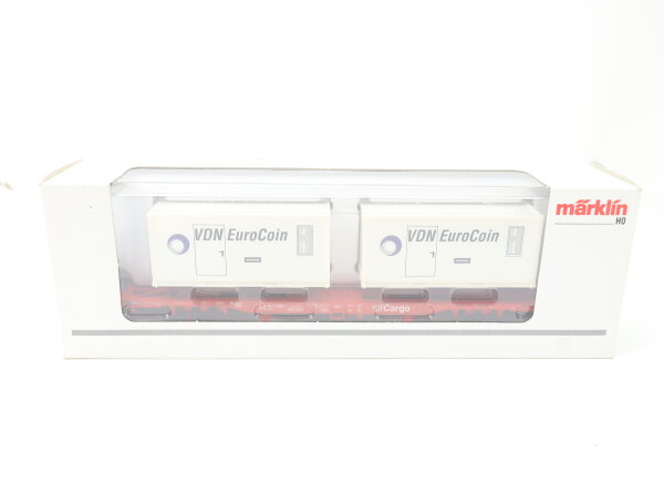 Märklin H0 47709 PMS 61-07 Güterwagen Containertragwagen Abschied von der D-Mark