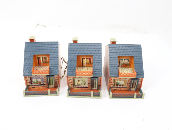 Faller aus combi-kit H0 1562 Gebäude 3x Reihenhäuser Einfamilienhäuser / Licht