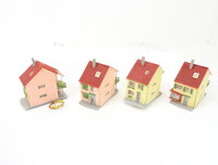 Faller Gebäude 4x Reihenhäuser Einfamilienhäuser Wohnhäuser / Licht