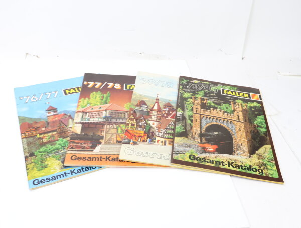 4 alte Modellbau Kataloge Faller - Gesamt-Katalog 1976 - 1980