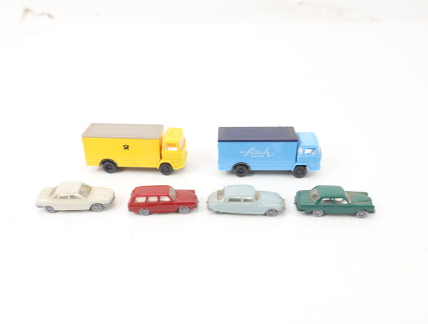 Spur N Modellauto 2x PKW 2x LKW  VW / MB / NSU / Citroen Konvolut