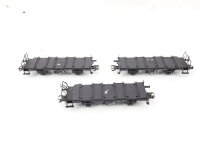 Märklin H0 Güterwagen 3x Behältertragwagen Ohne Behälter Nur Chassis / NEM
