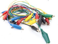 15x Prüfkabel mit Krokodilklemmen (Beidseitig)...