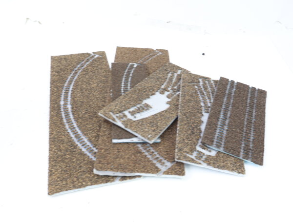 Merkur Spur N Landschaftsbau 6x Styroplast Gleisbettung Weichen Kurven