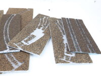 Merkur Spur N Landschaftsbau 6x Styroplast Gleisbettung Weichen Kurven