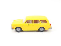 Wiking 764 02 40 Modellauto PKW VW 1600 Kombi "Deutsche Bundespost" Gelb 1:40