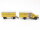 Wiking H0 Modellauto Koffer-Lastzug MB L 6600 "Schnellpaket DBP" 1:87