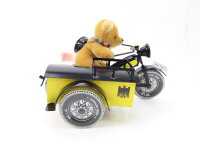 Tucher & Walter Blechspielzeug Beiwagenmotorrad + original HermannTeddy / Aufzug