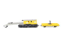Roco H0 4316 Güterwagen Kranwagen mit Schutzwagen9750029-5 DB gelb