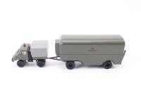 Brekina H0 0006761 LKW Lastzug Unimog 411 mit...