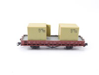 Piko H0 5/6416/015 Güterwagen Niederbordwagen Rungenwagen mit Ladung / NEM / AC