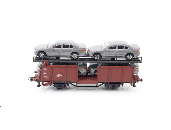 Lima H0 Güterwagen Autotransportwagen Ladung  4x Schuco MB  633 053 DB/NEM/AC