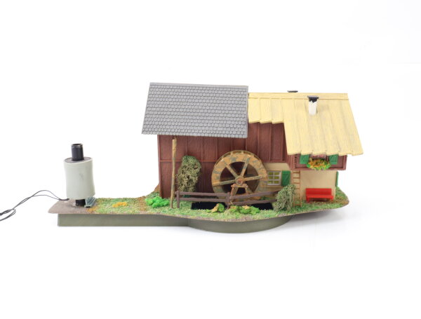 Spur H0 Gebäude Haus mit Wasserrad Wassermühle