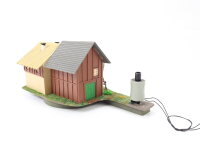 Spur H0 Gebäude Haus mit Wasserrad Wassermühle