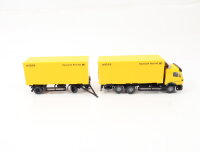 Wiking H0 LKW Wechselkoffer-Hängerzug MB 2544 SoMo "Deutsche Post 9550" 1:87