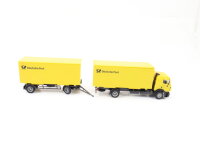AMW H0 Modellauto LKW MB 1853 Koffer-Lastzug...