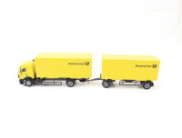 AMW H0 Modellauto LKW MB 1853 Koffer-Lastzug "Deutsche Post" 1:87