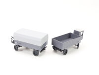 Roskopf H0 PMS 66-50 Modellauto aus Set 2x Anhänger "Reichspost" Pritsche/Plane