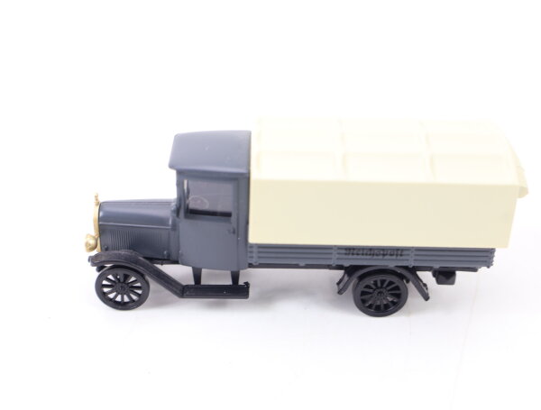 Märklin H0 Modellauto LKW MB Pritsche/Plane "Reichspost" 1:87 Guss