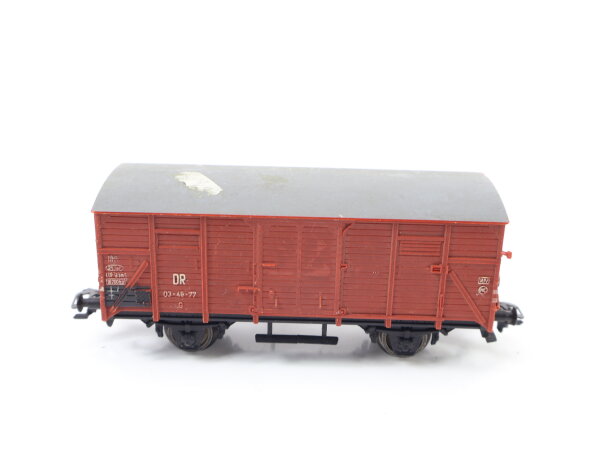 Piko H0 gedeckter Güterwagen 03-48-77 braun DR / NEM / AC